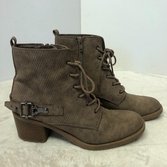 Guess Brown Heeled Ankle Boots Size 7.5 - Picture 1 of 13